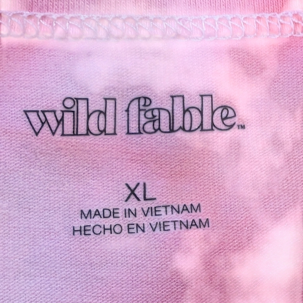 Wild Fable Tie-Dye Crop Top - Pink and Lavender Festival Women's XL - Picture 2 of 6